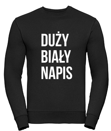 Duży BIAŁY napis